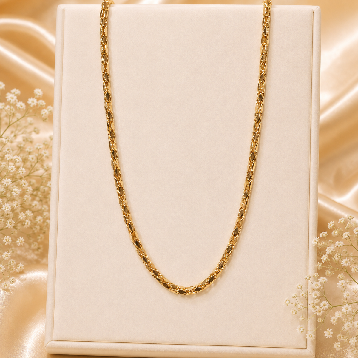 Stainless steel Gold Chain-188 (Golden)