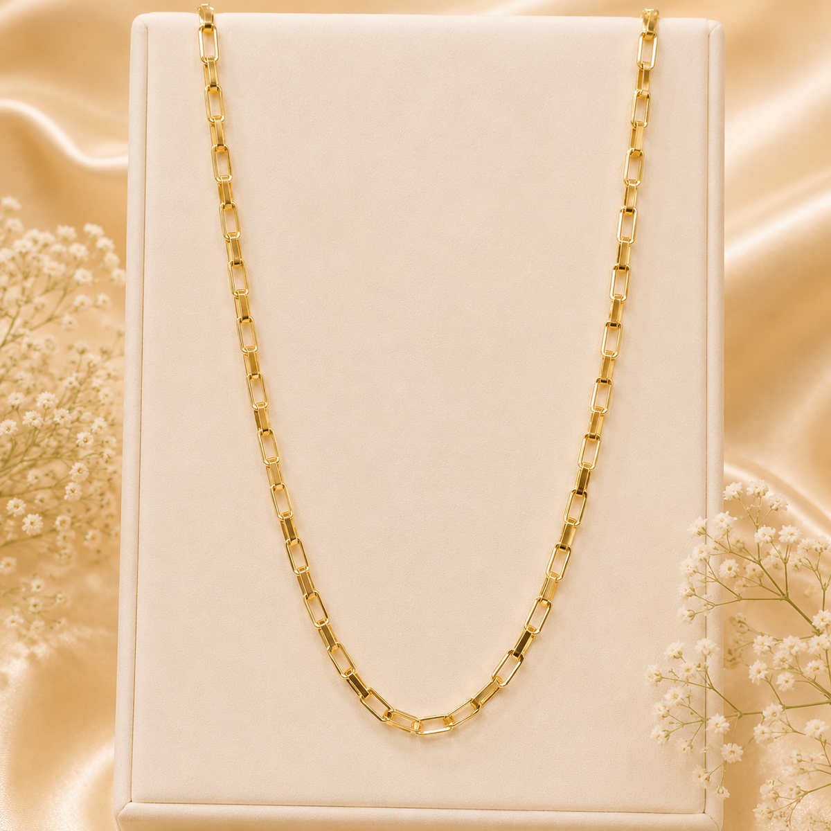 Stainless steel Gold Chain-189 (Golden)