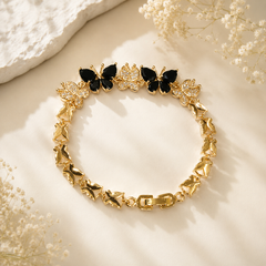 Zircon Bracelet-105 (Golden/Black)