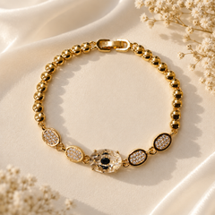 Zircon Bracelet-106 (Golden/Black)