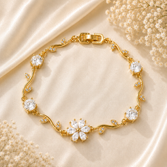 Tulip Petal Bracelet (Golden/White)
