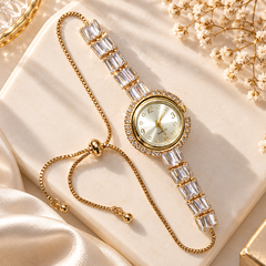 Zircon Adjustable Watch-02 (Golden)