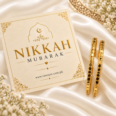Nikkah Mubarak Gift Bangles (Golden)