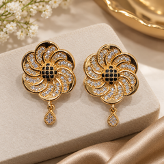Zircon Earring-150 (Black)