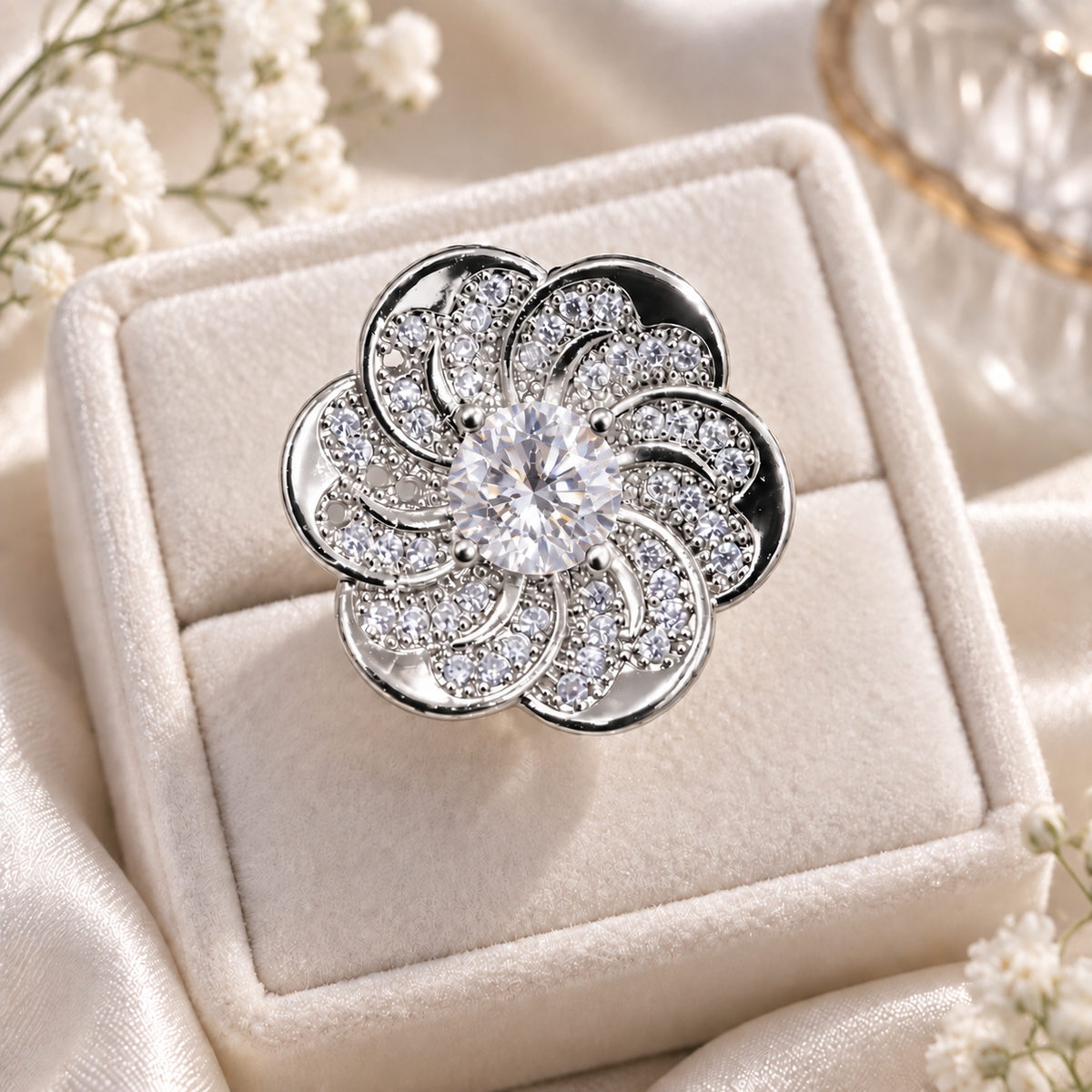 Zircon Ring-475 (Silver)