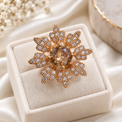 Zircon Ring-477 (Golden)