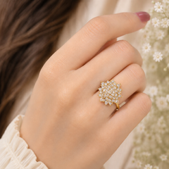 Zircon Ring-408 (Golden)