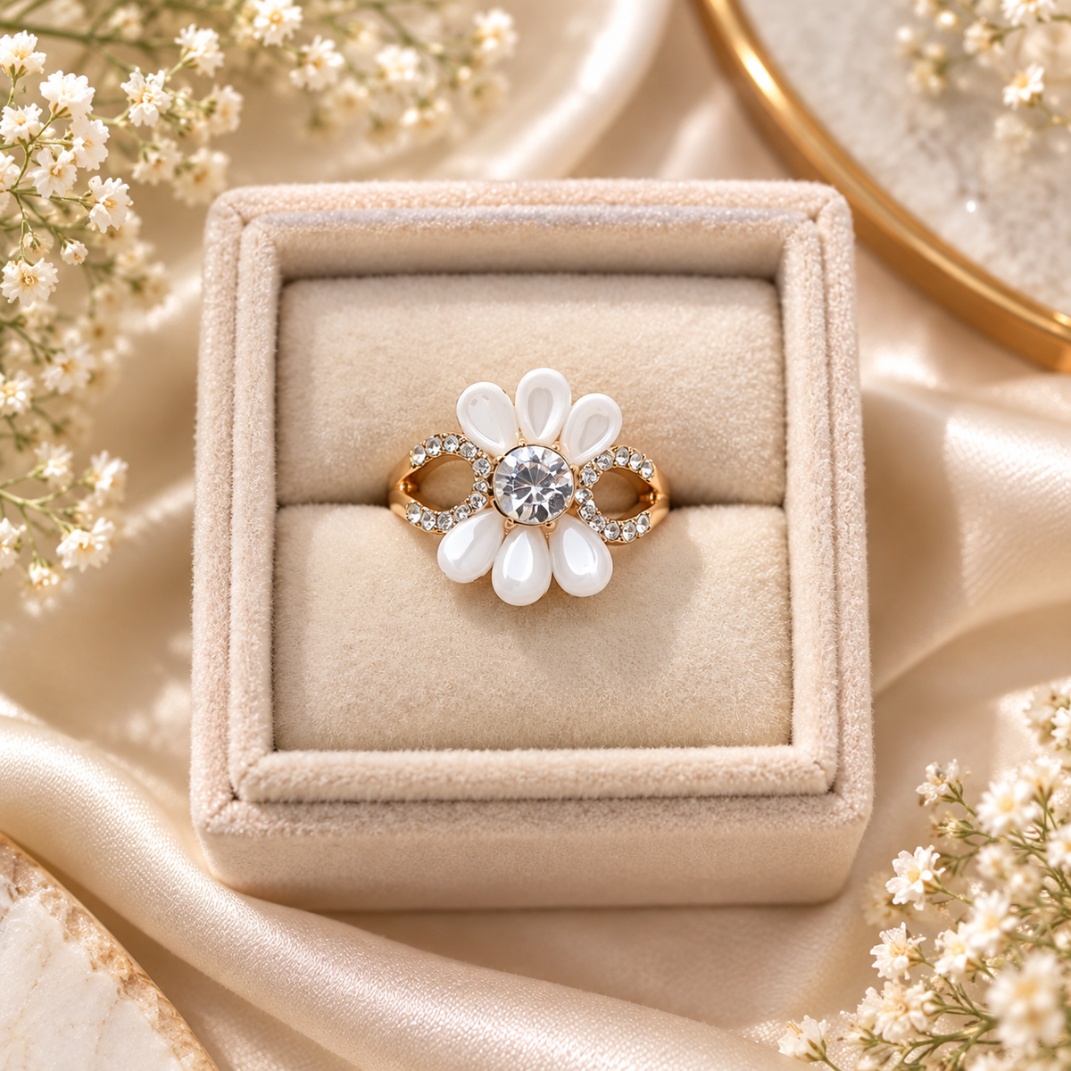 Ivory Glow Ring-05 (Golden)