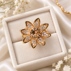 Zircon Ring-479 (Golden)