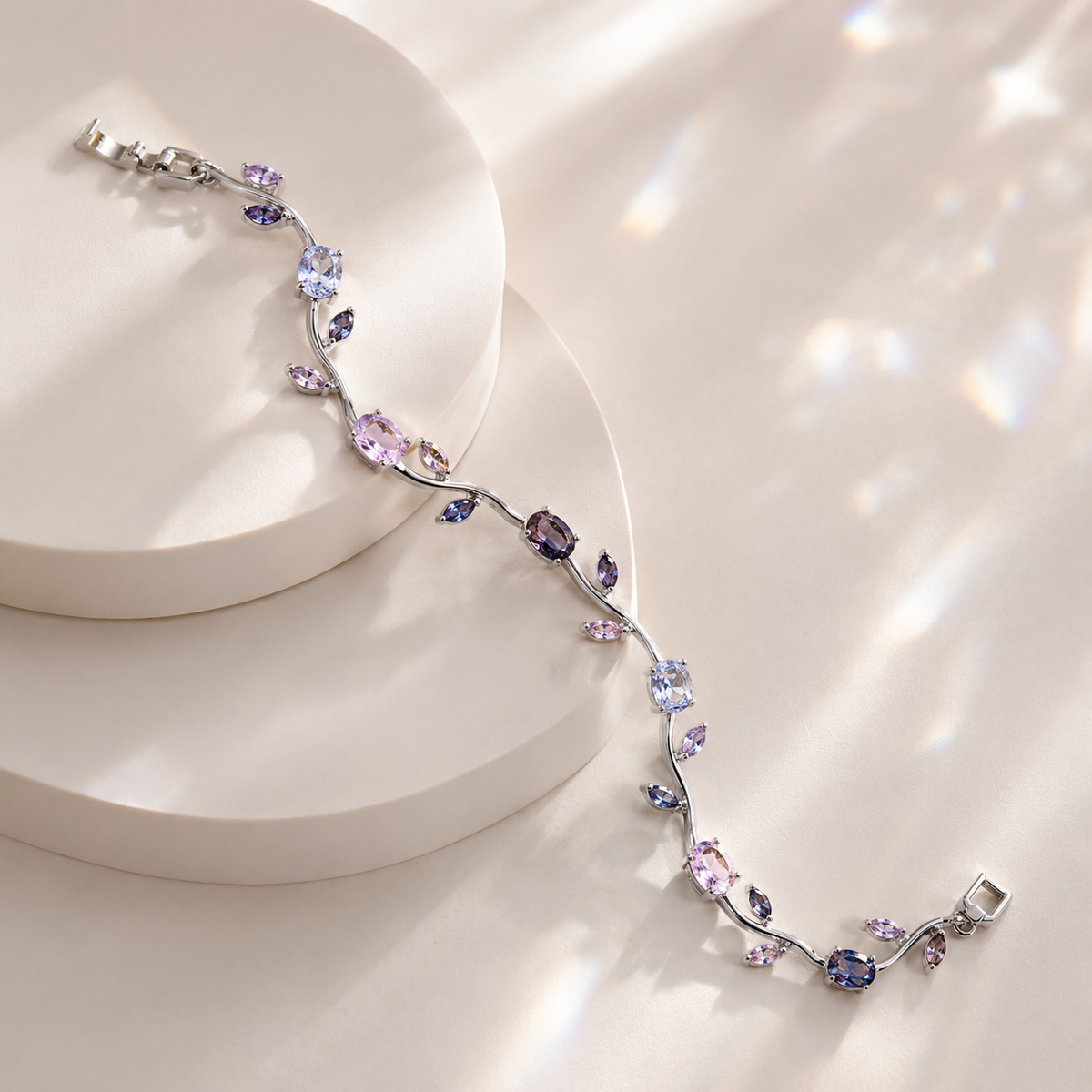 Tulip Bracelet (Silver/Purple)