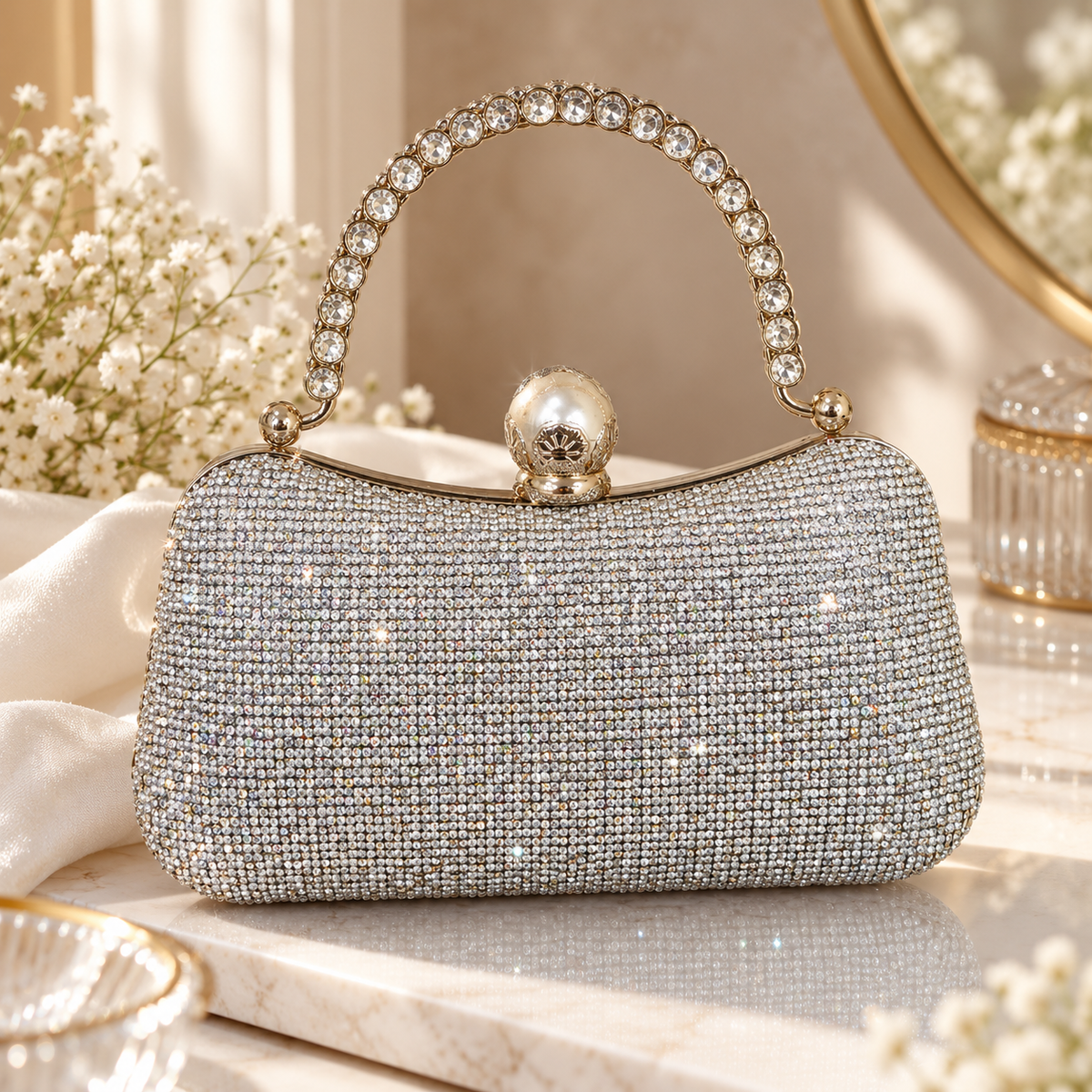 Fancy Clutch-10095 (Silver)
