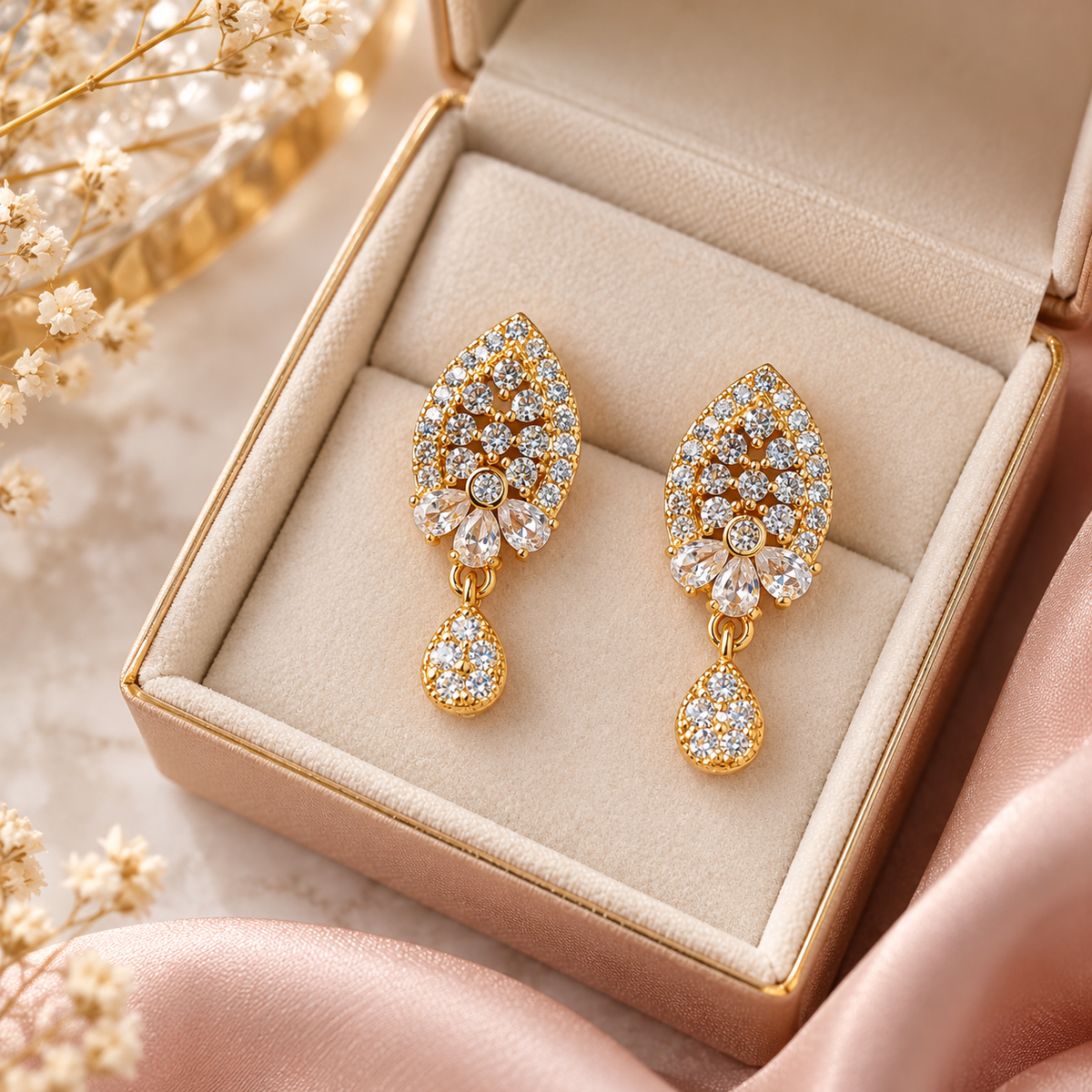 Zircon Earring-287 (Golden)
