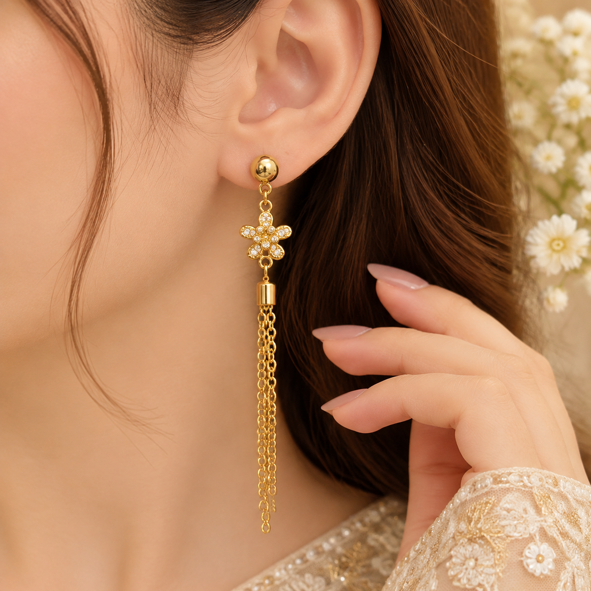 Dangling Earring-08 (Golden)