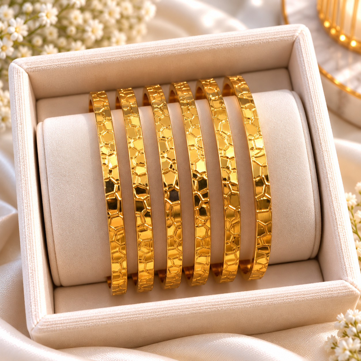 Gold Bangles-170 (Size 2.8 (Dhai)