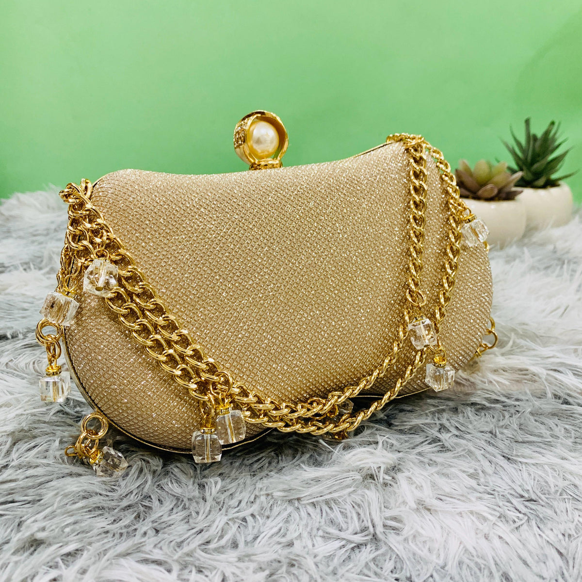Fancy Clutch-10021 (Golden)