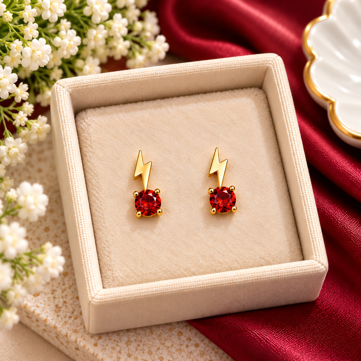 Zircon Studs-261 (Golden)