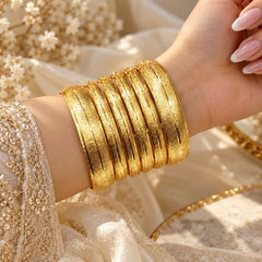 Chunky Bangles-103 (Golden Glitter Bangles)