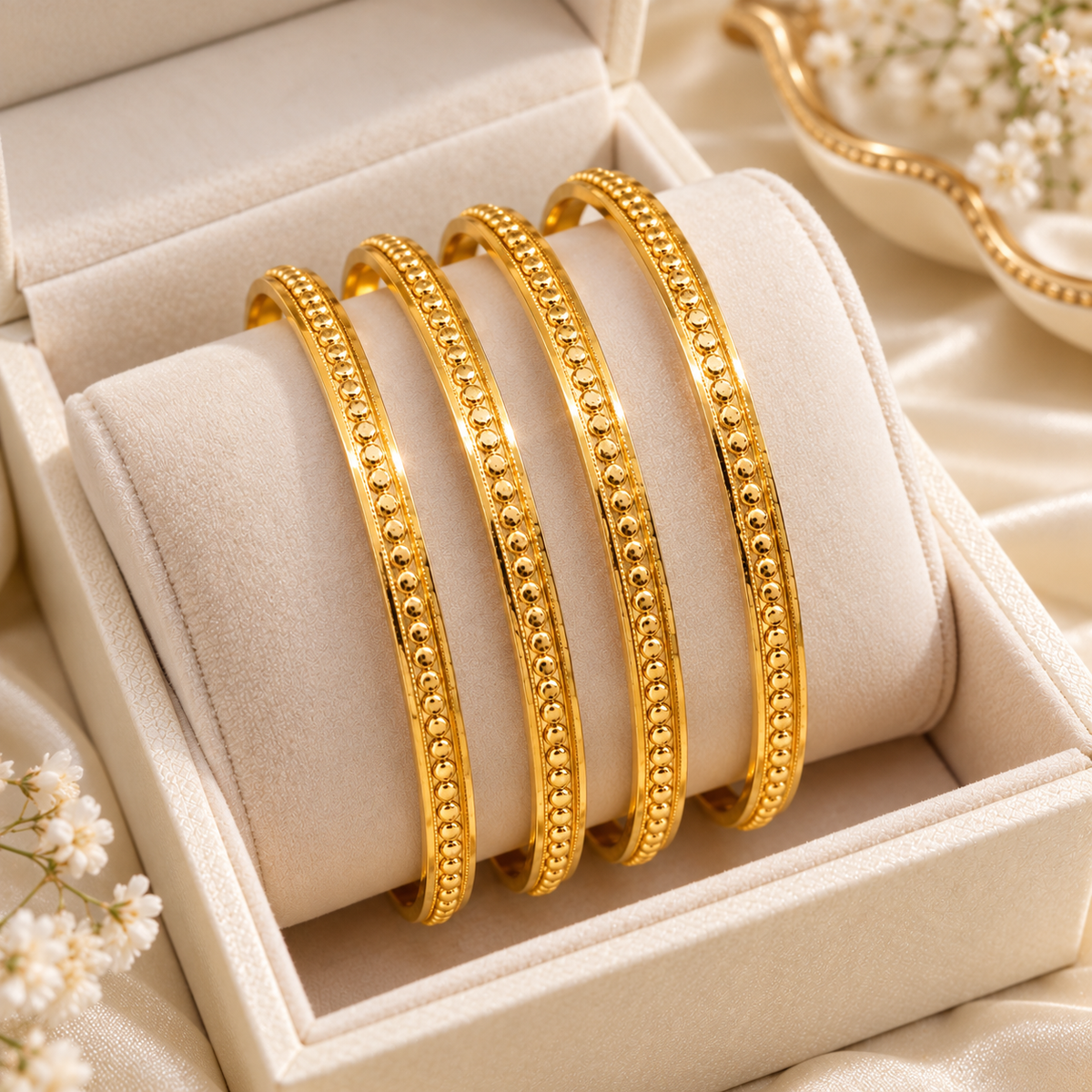 Gold Bangles-173 (Size 2.8 (Dhai)