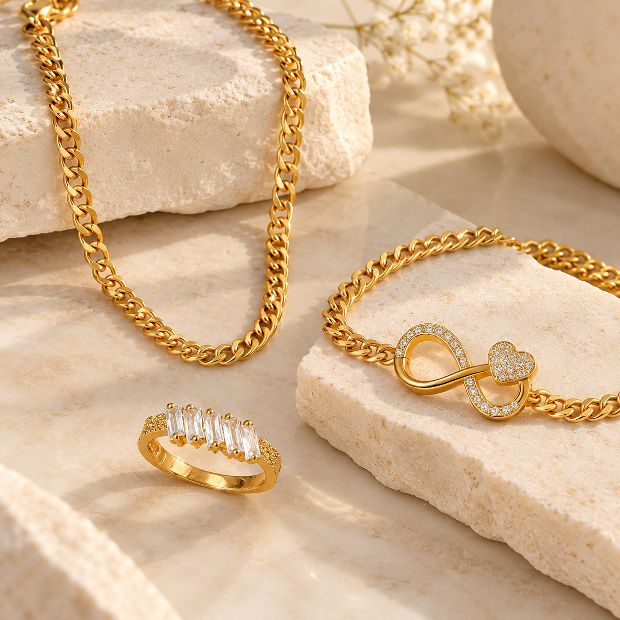 Golden Infinity Elegance Bundle (Anti Tarnish)