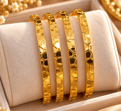 Gold Bangles-163 (Size 2.8 (Dhai)