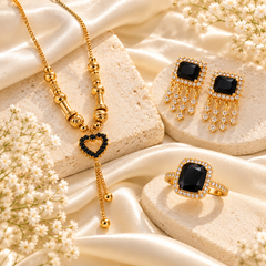 Stainless Steel Midnight Elegance 3-Piece Jewellery Bundle