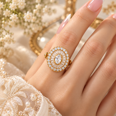 Zircon Ring-510 (Golden)