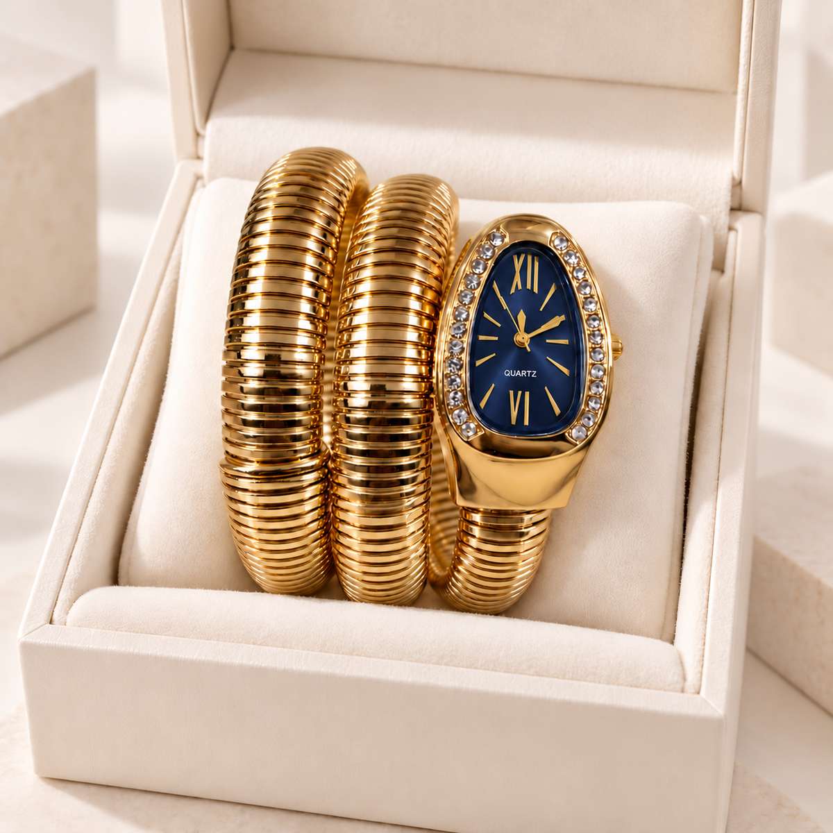 Snake Wrap Watch-03 (Blue)