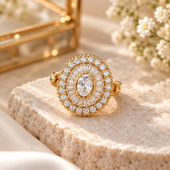 Zircon Ring-510 (Golden)