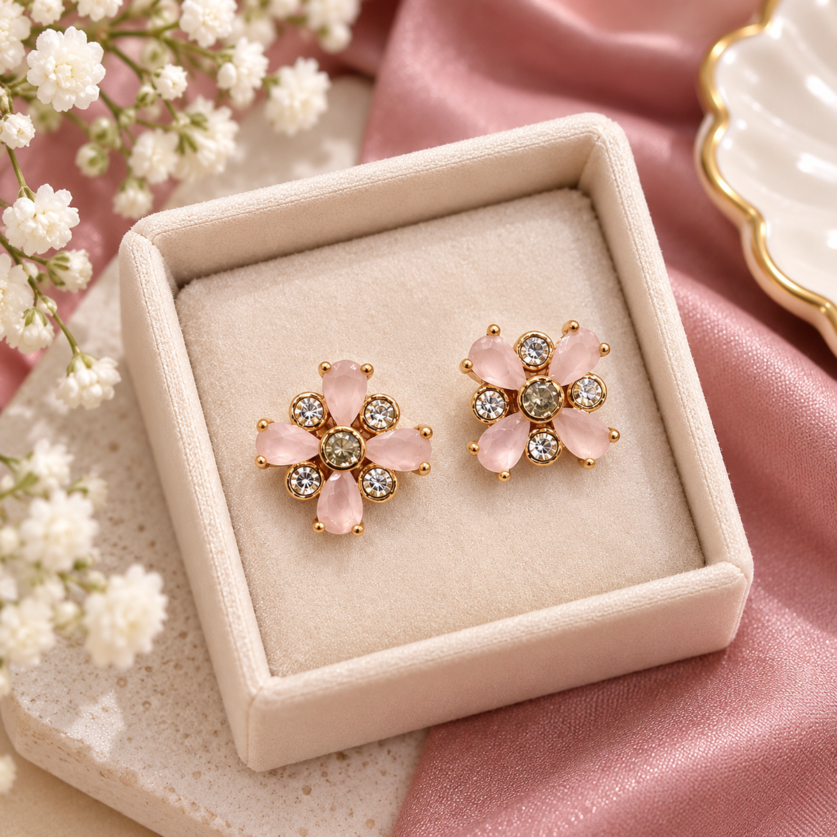 Zircon Studs-253 (Pink)