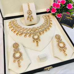 SABRINA Necklace (White/Golden)