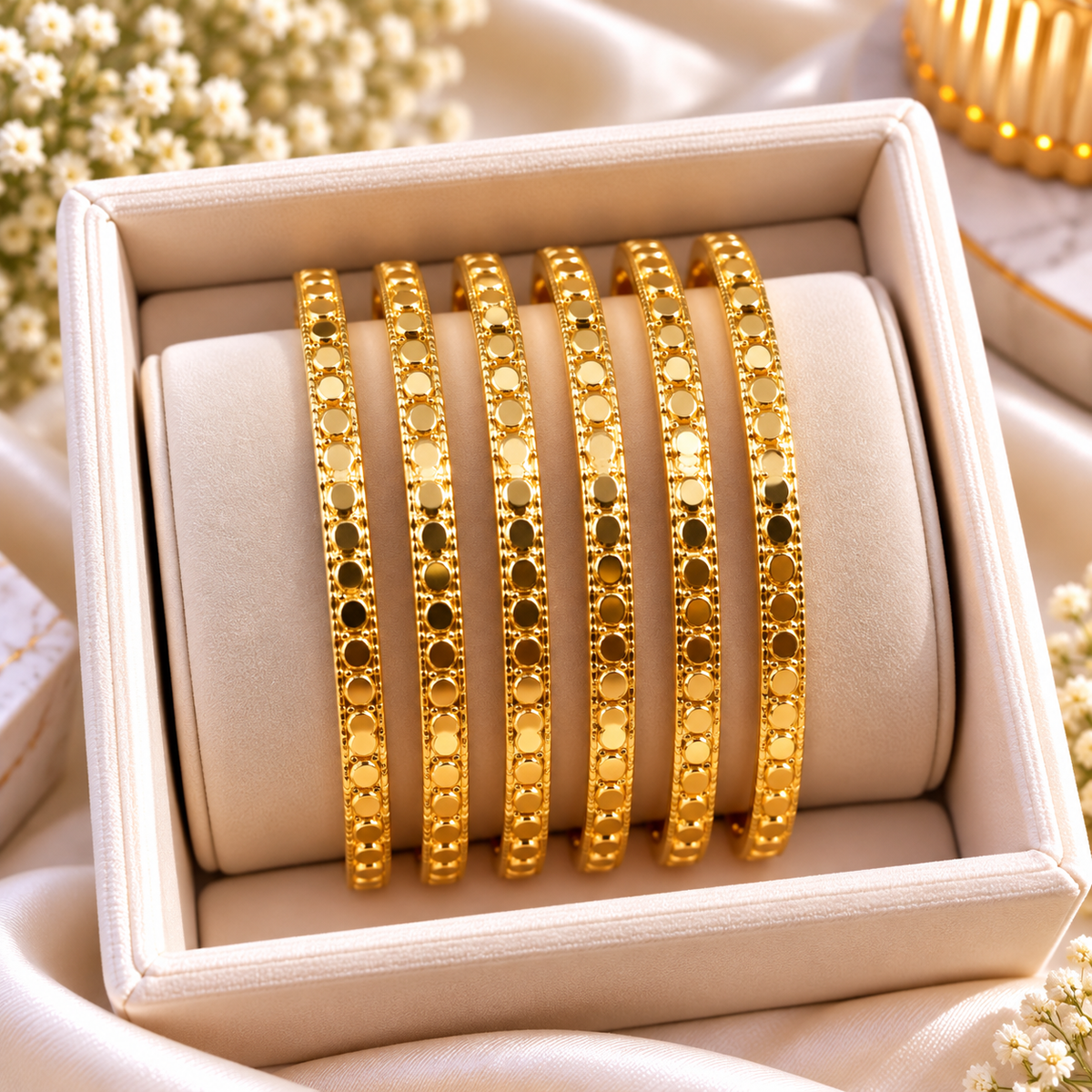 Gold Bangles-175 (Size 2.6 (Sawa 2)