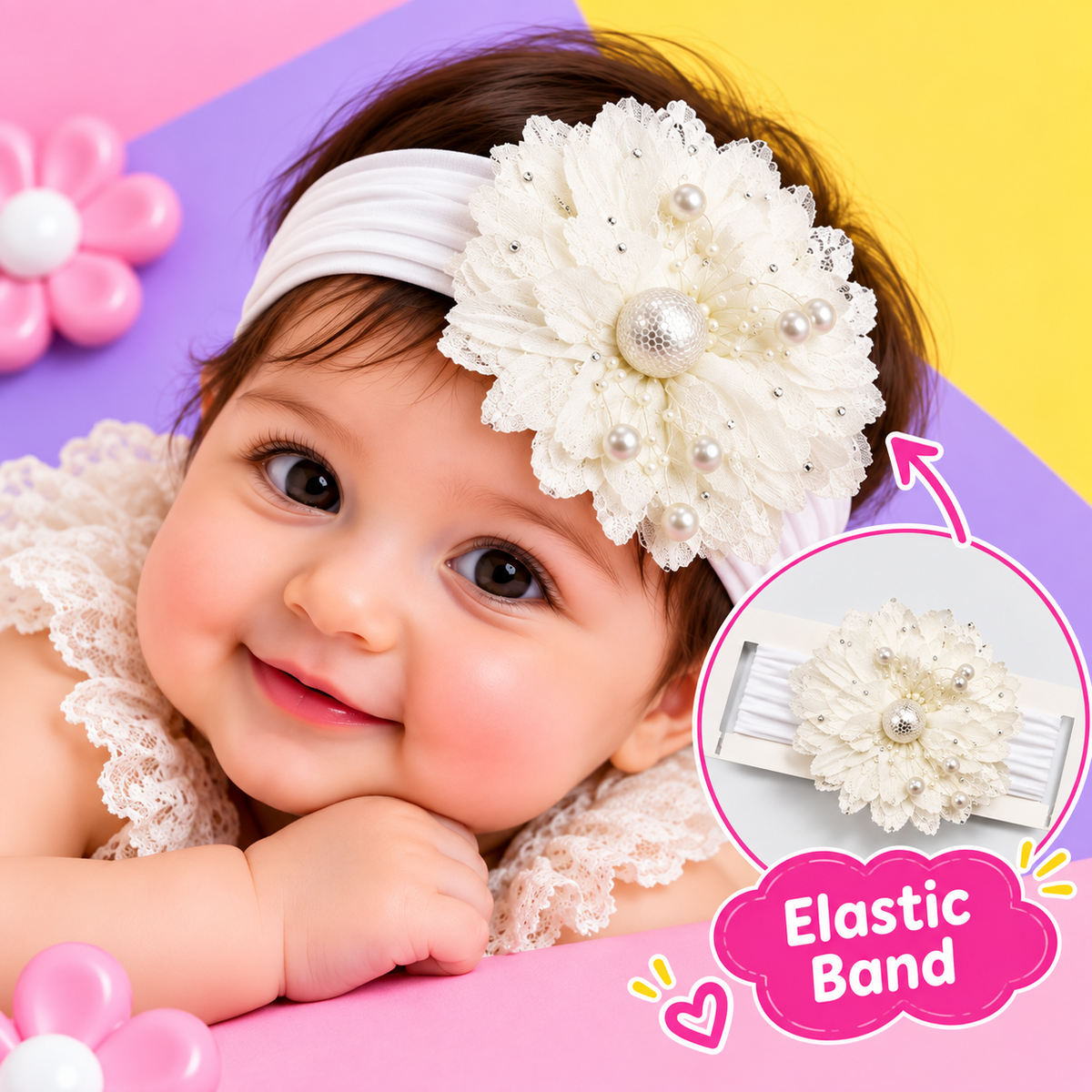 Baby Elastic Band (White)