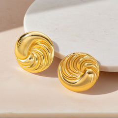 Stainless Steel Ear Studs-10 (Golden)