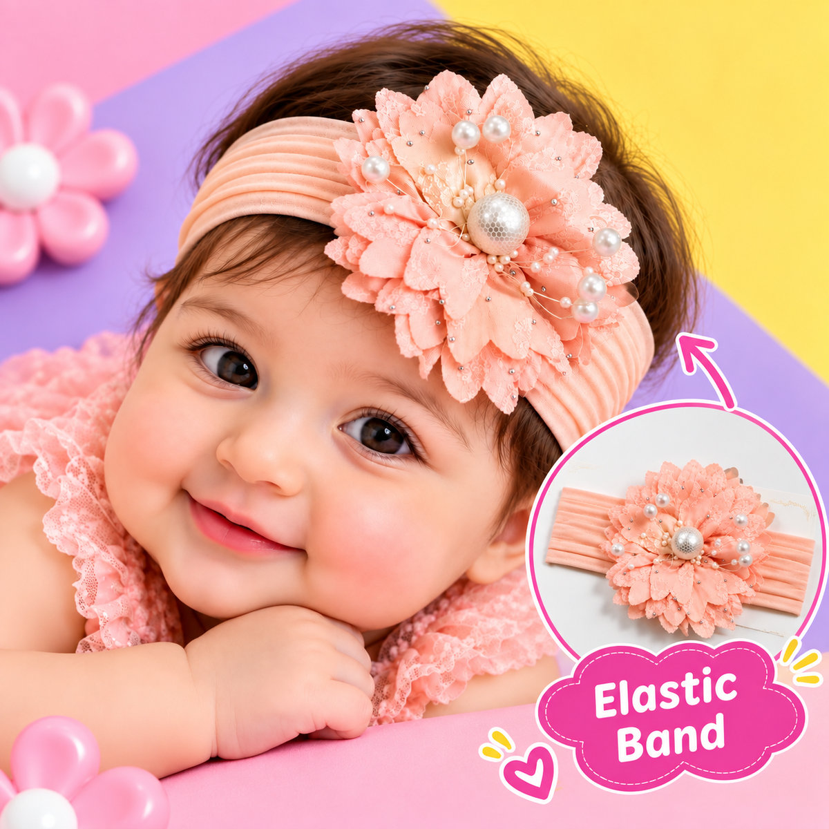 Baby Elastic Band (Peach)
