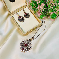 Turkish Locket set-06 (Maroon)