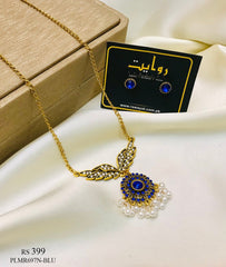 Antique Necklace-08 (Blue)