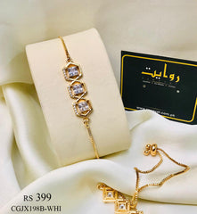Adjustable Bracelet-163 (White)