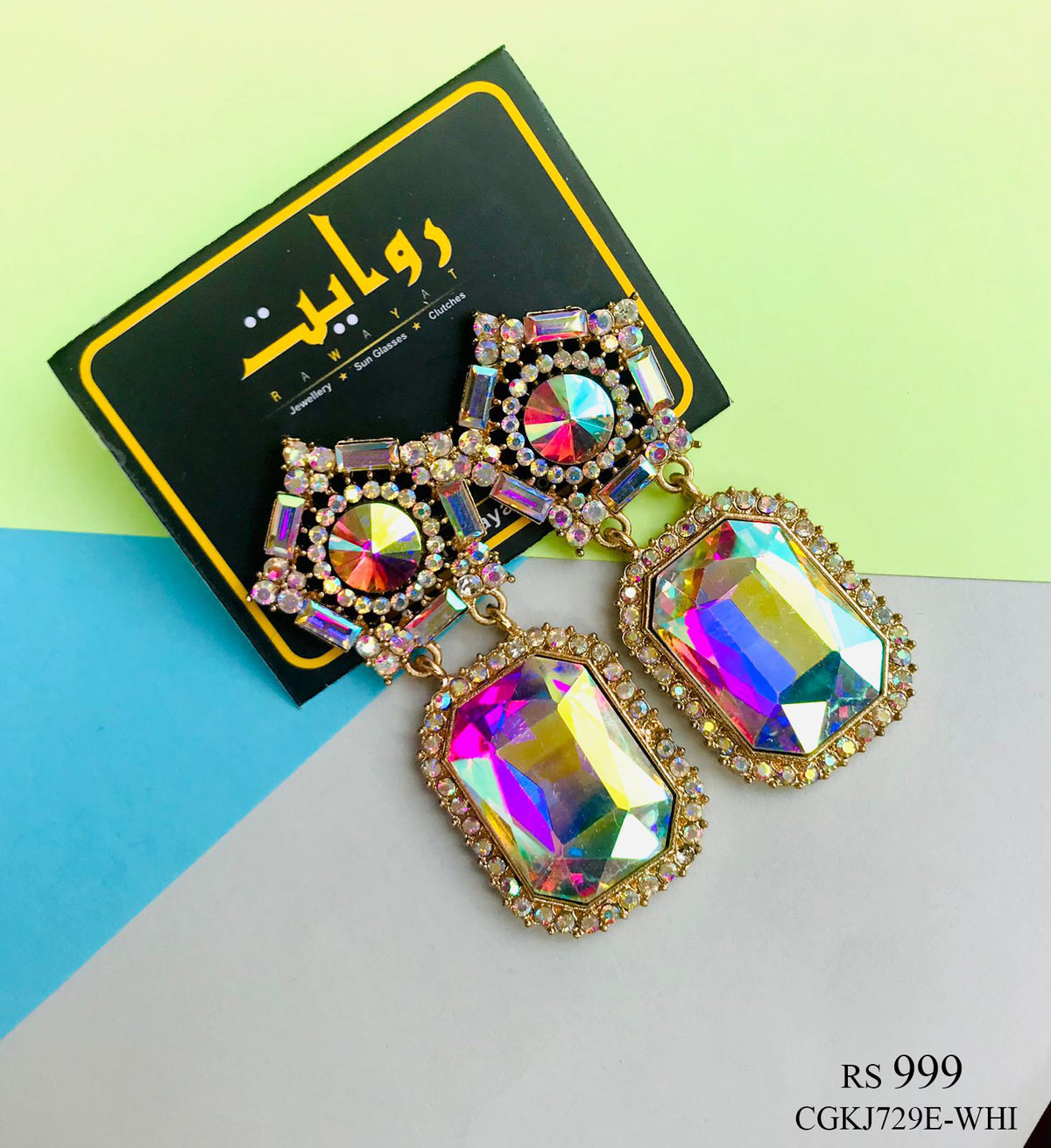 AROLOS Earring (AB WHITE CRYSTAL)