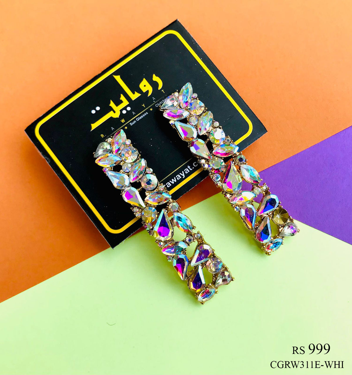 AHANA Earring (AB WHITE CRYSTAL)