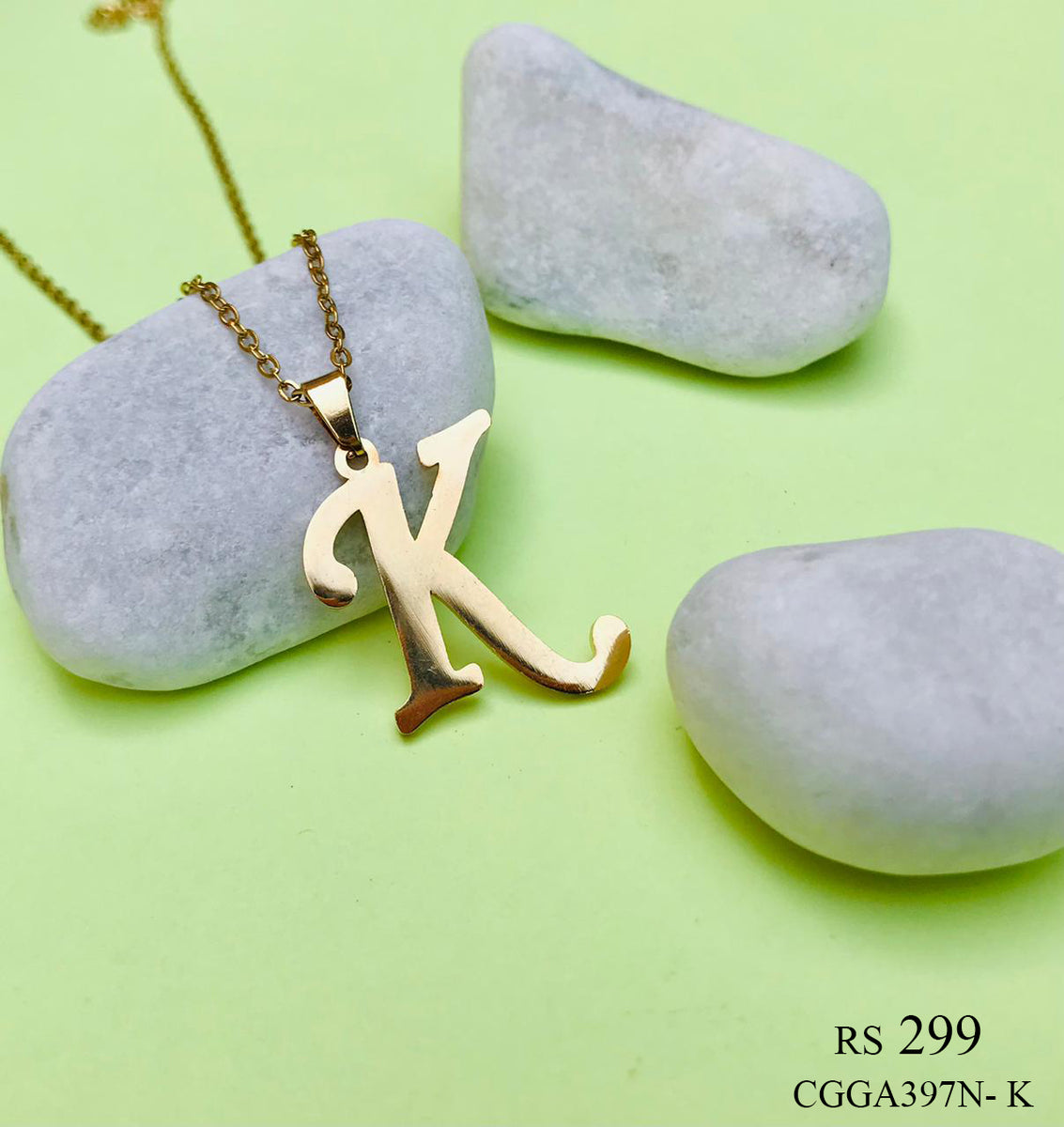 Alphabet Locket Chain (K) Rawayat Jewellery