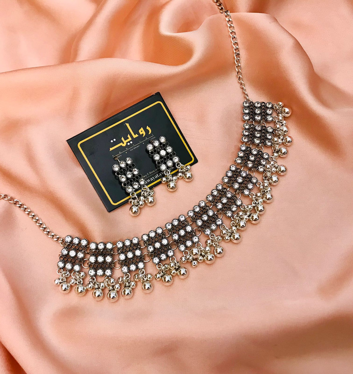 Oxidized Necklace-53 (Silver)