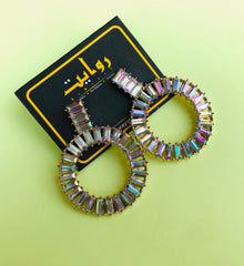 Fancy Earring-223 (AB WHITE CRYSTAL)