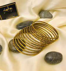 Oxidized Bangles-24 (Golden)