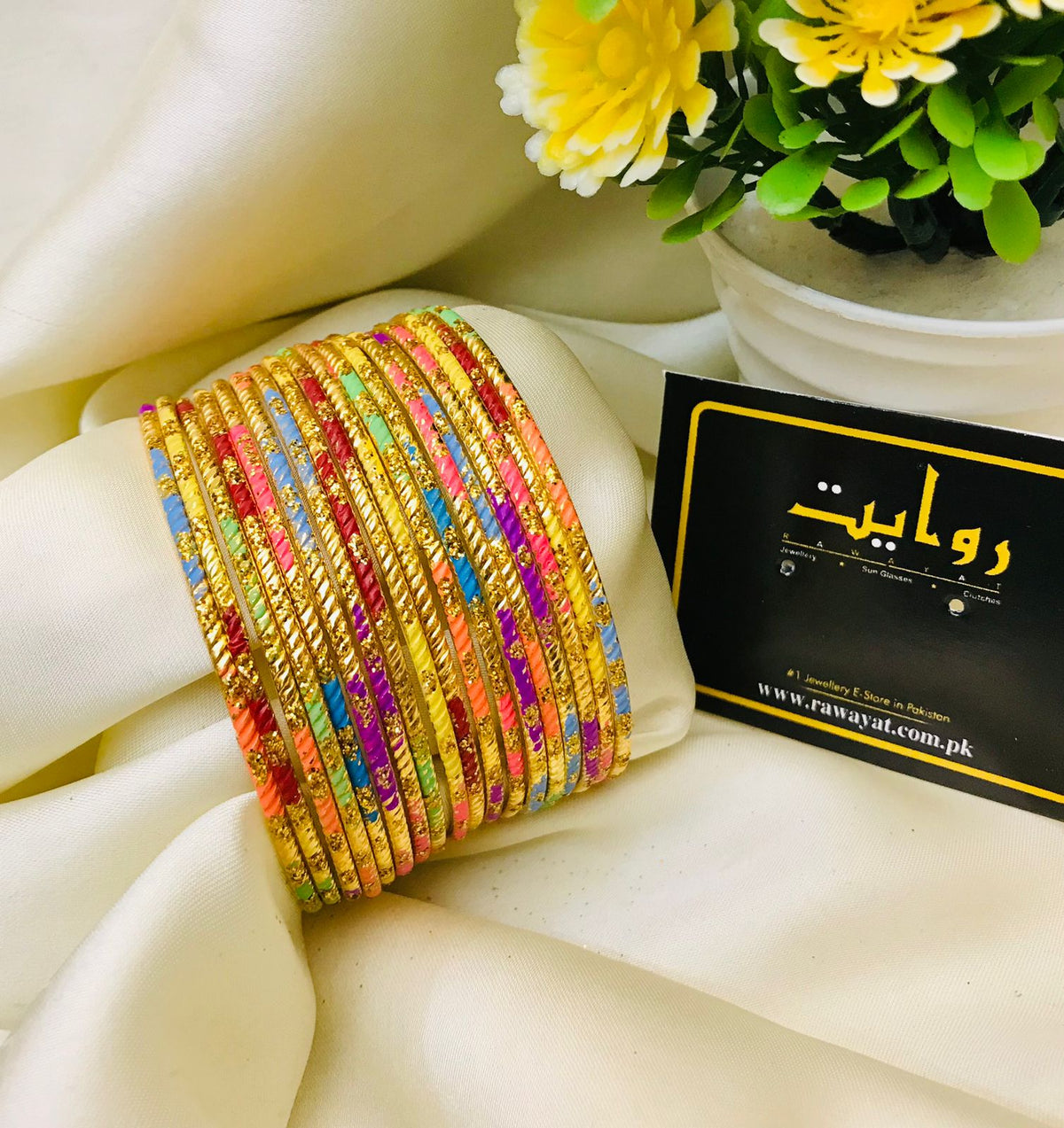 Multi Bangles-22 (Golden)