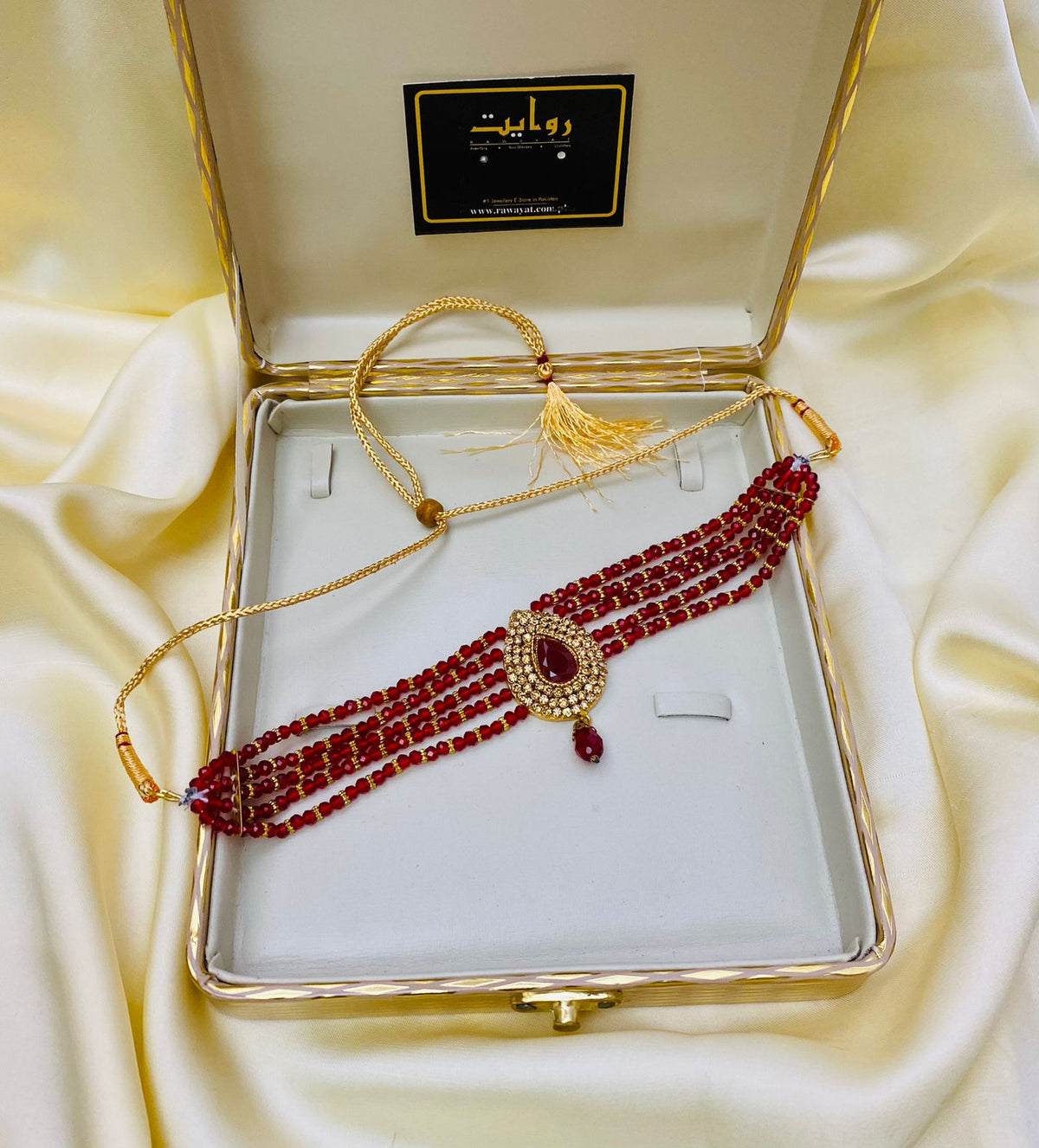 Fancy Choker Set-77 (Maroon)