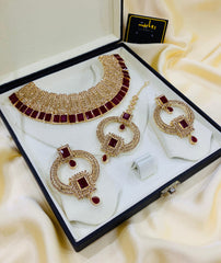 SUNAINA SET (Maroon)