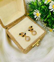 Zircon Earring-105 (Black)