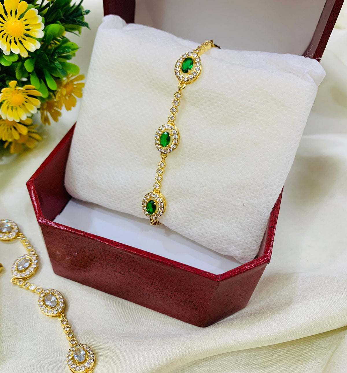 Zircon Bracelet-07 (Green)