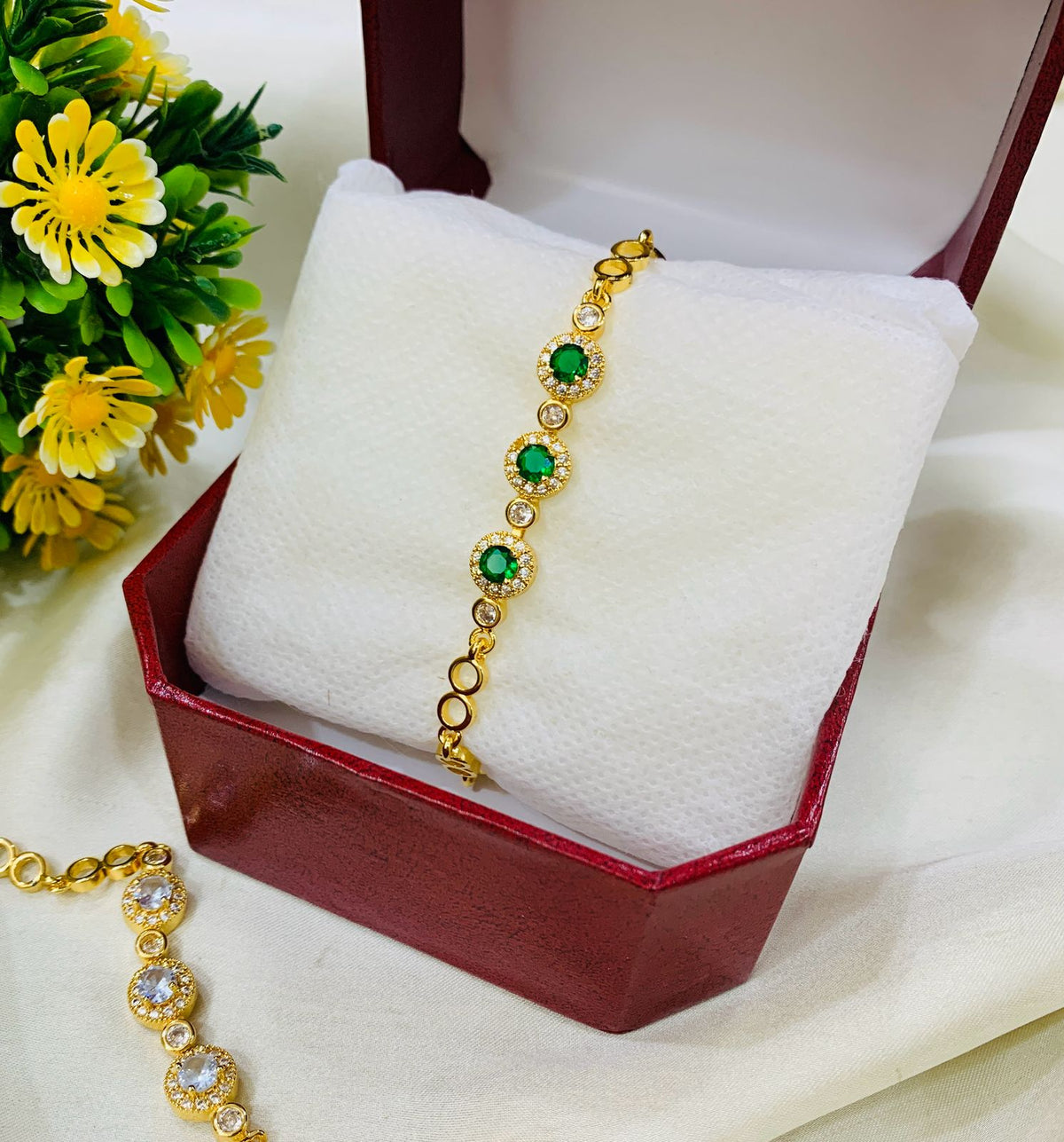 Zircon Bracelet-08 (Green)