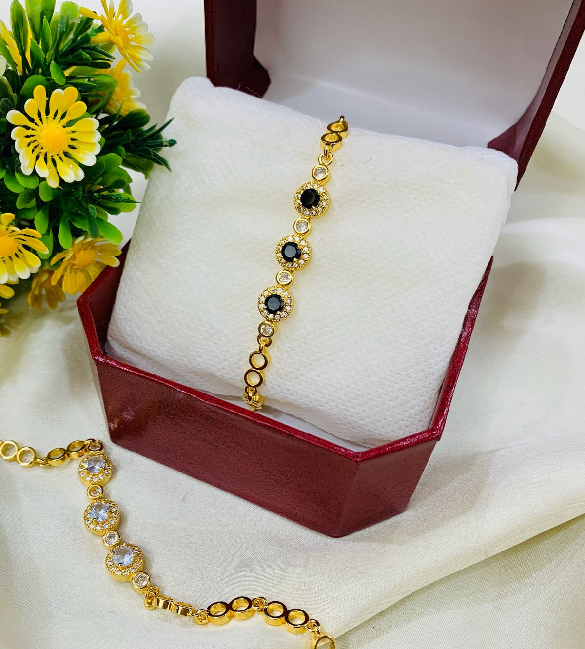 Zircon Bracelet-08 (Black)